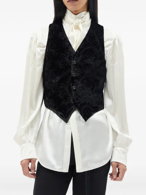 Ann Demeulemeester Kaare paisley-embroidered velvet waistcoat