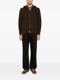 Eleventy zip-up ribbed-knit hoodie