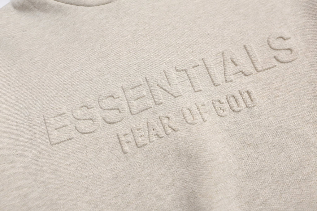 Fear of God Essentials Tonal Logo Light Grey Hoodie